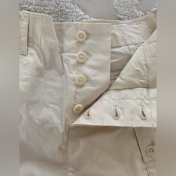 NWT Ralph Lauren Shorts: Cream Color, Front & Back Pockets, Waist Ties, 8P - Picture 6 of 14